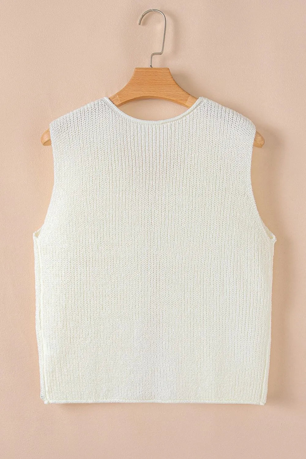 Double Tie V Neck Sweater Vest