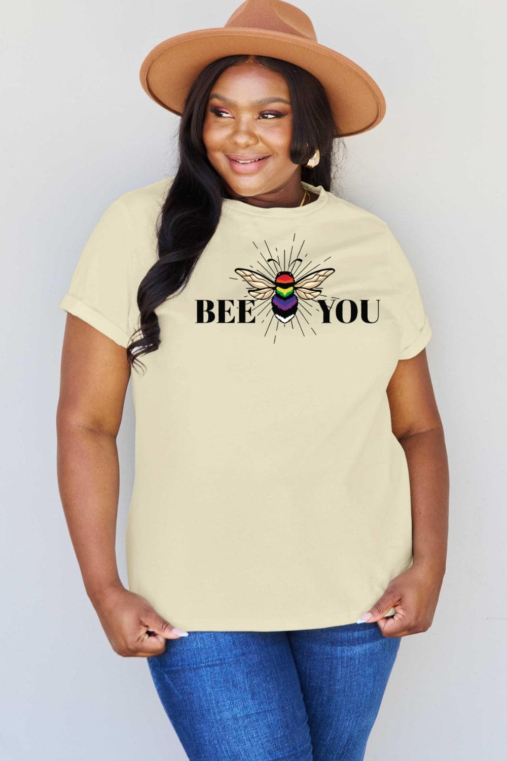 Simply Love Full Size BEE YOU Graphic T-Shirt.