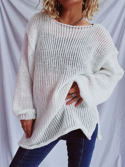 Chic boat neck sweater for women