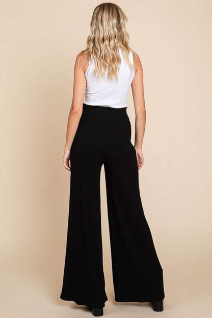 Culture Code Full Size High Waist Wide Leg Pants.