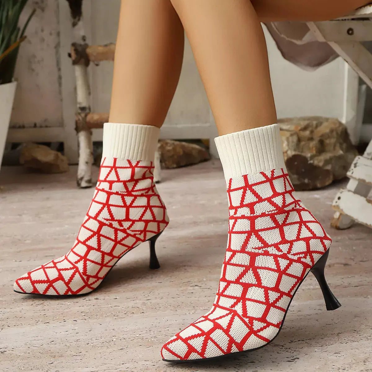 Point Toe Flared Heel Boots Simply Love