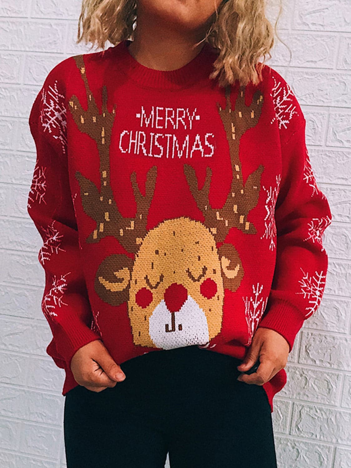 Christmas Element Long Sleeve Sweater.