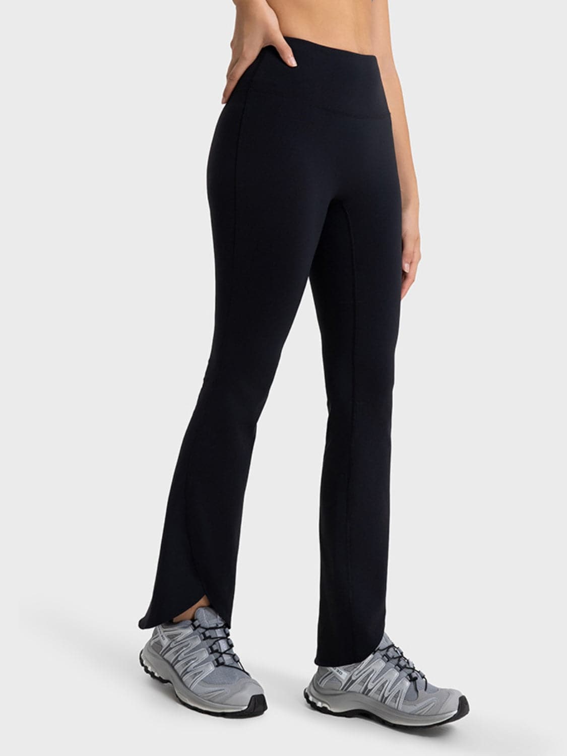 Wide Waistband Bootcut Sports Pants.