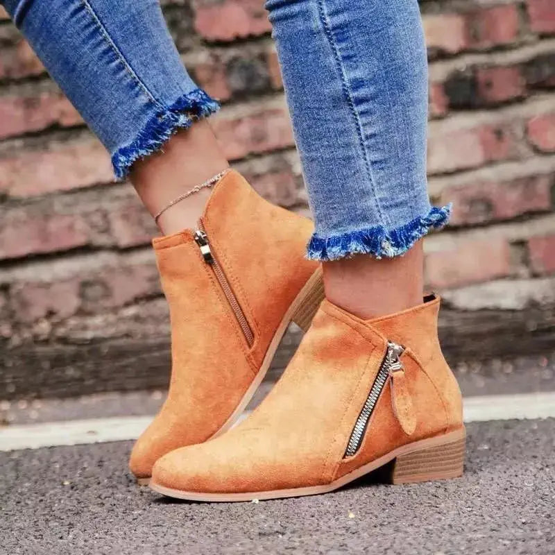 Point Toe Block Heels Boots Simply Love