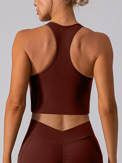 Square Neck Racerback Cropped Tank.