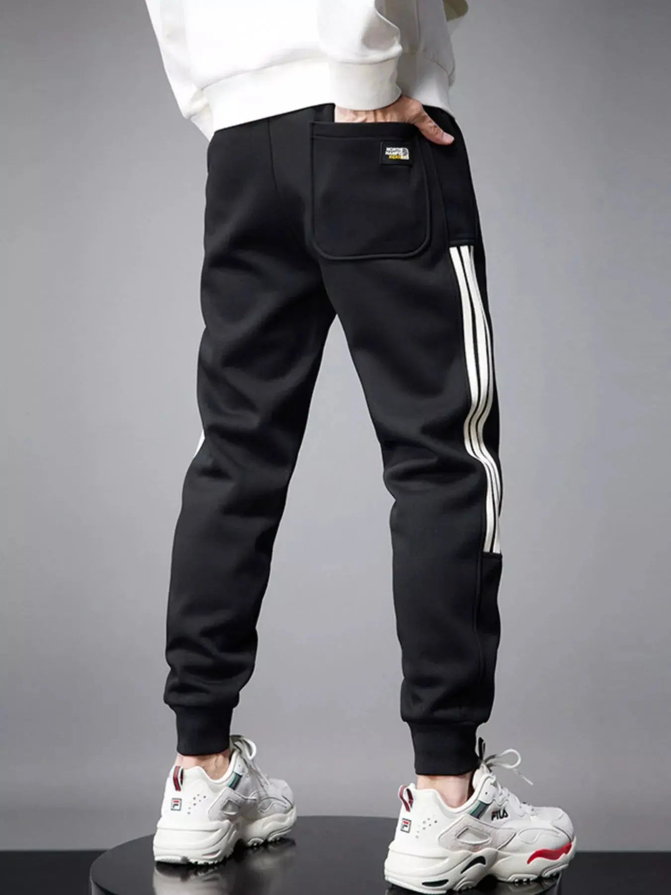 Men's Side Striped Drawstring Joggers Simply Love