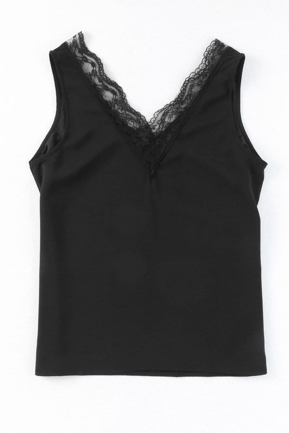 Lace Detail V-Neck Tank.