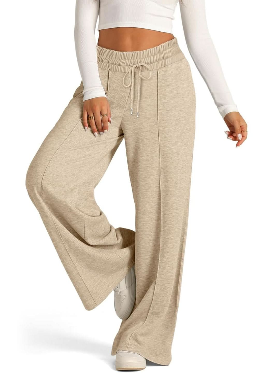 Effortlessly chic wide leg pants with drawstring waist