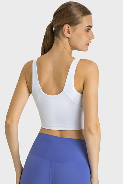 Feel Like Skin Highly Stretchy Cropped Sports Tank.