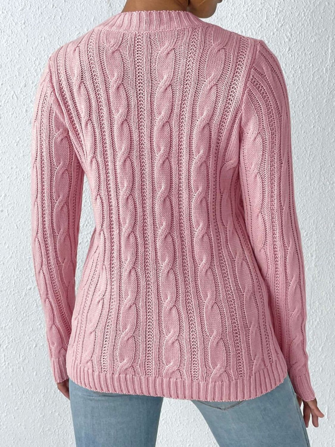 Cozy heart cable-knit sweater