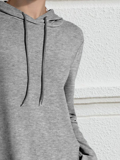 Drawstring Long Sleeve Hoodie.