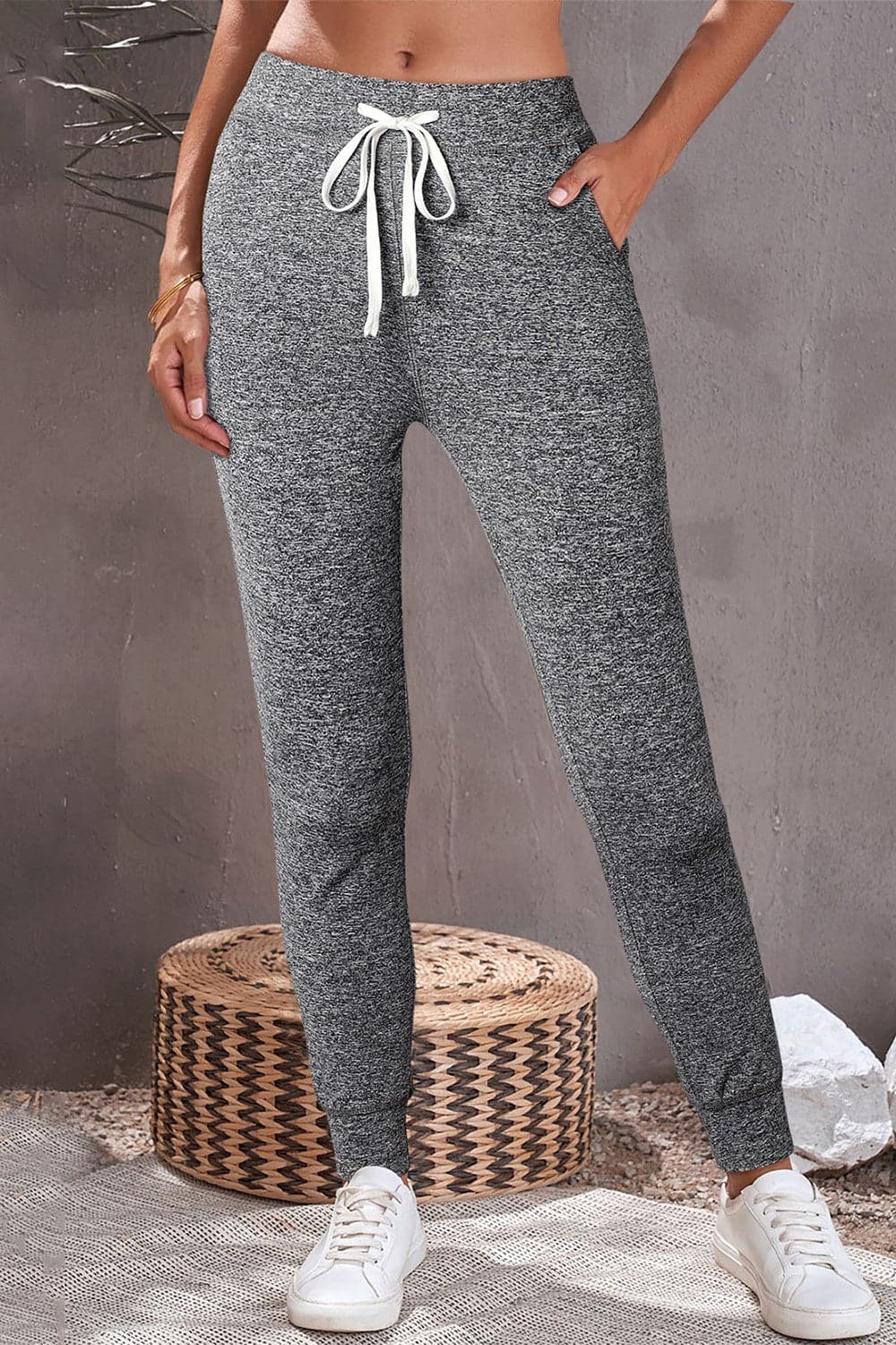 Drawstring Joggers with Pockets.