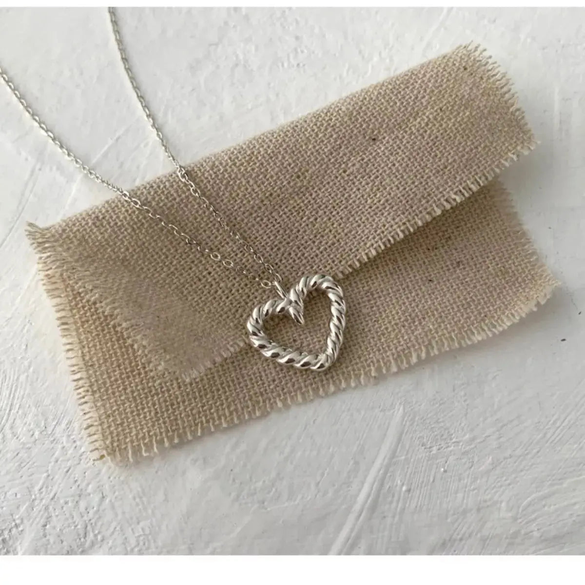 925 Sterling Silver Heart Necklace Simply Love