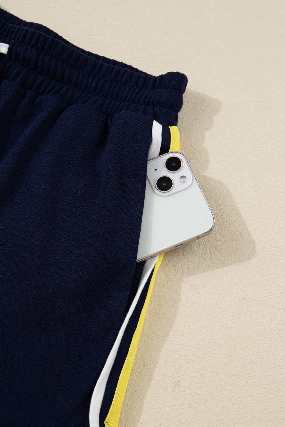 Bluing Striped Varsity Set Long Sleeve Pullover and Shorts Dear-Lover Dropshipping