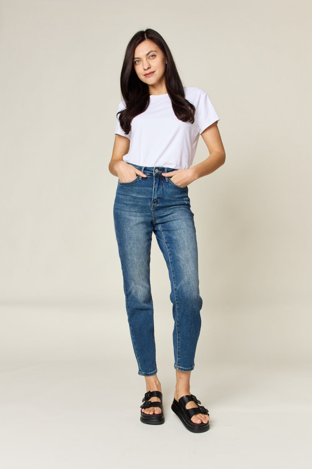 Judy Blue Full Size Tummy Control High Waist Slim Jeans Coco’s Tee Boutique