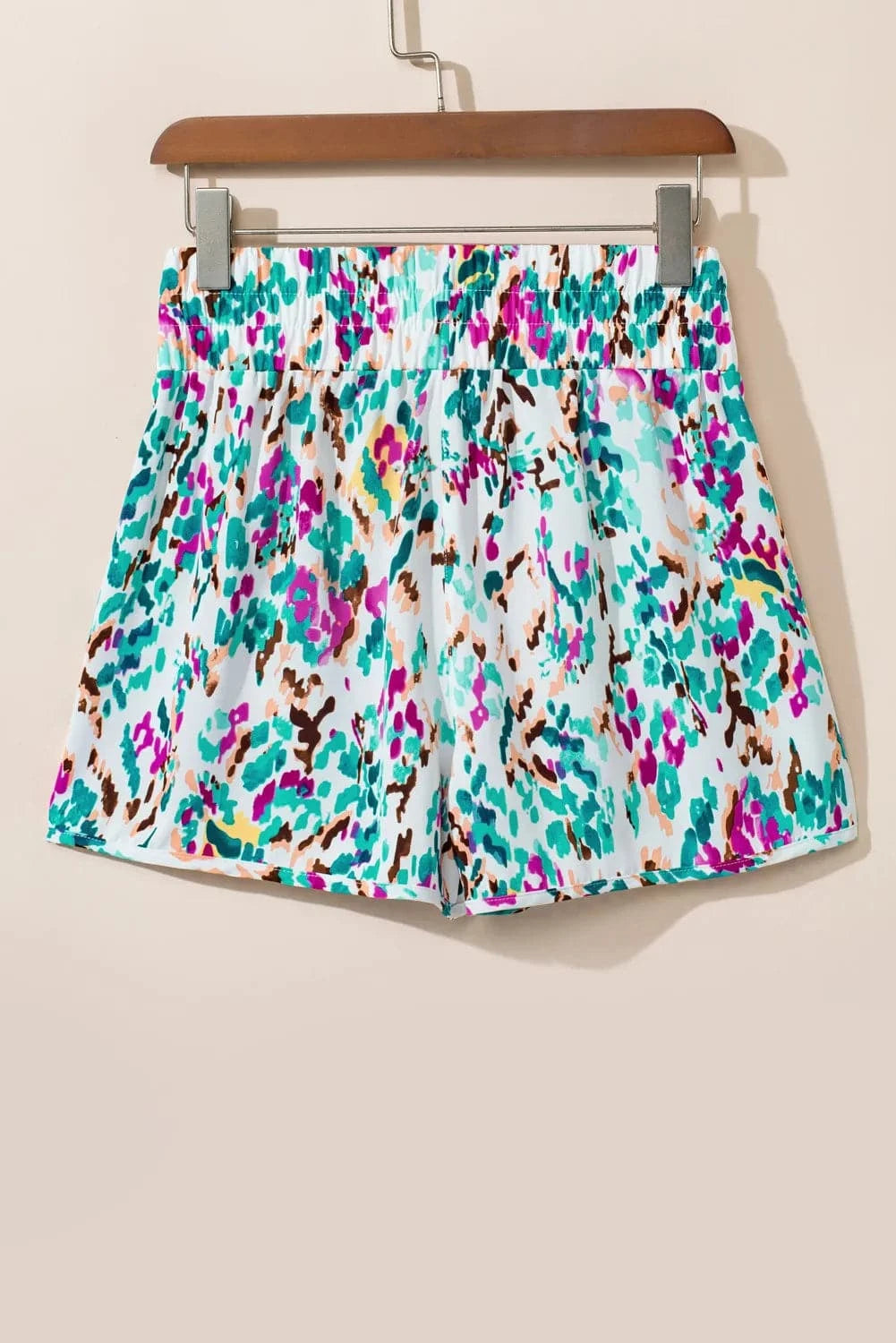 Printed High Waist Shorts.