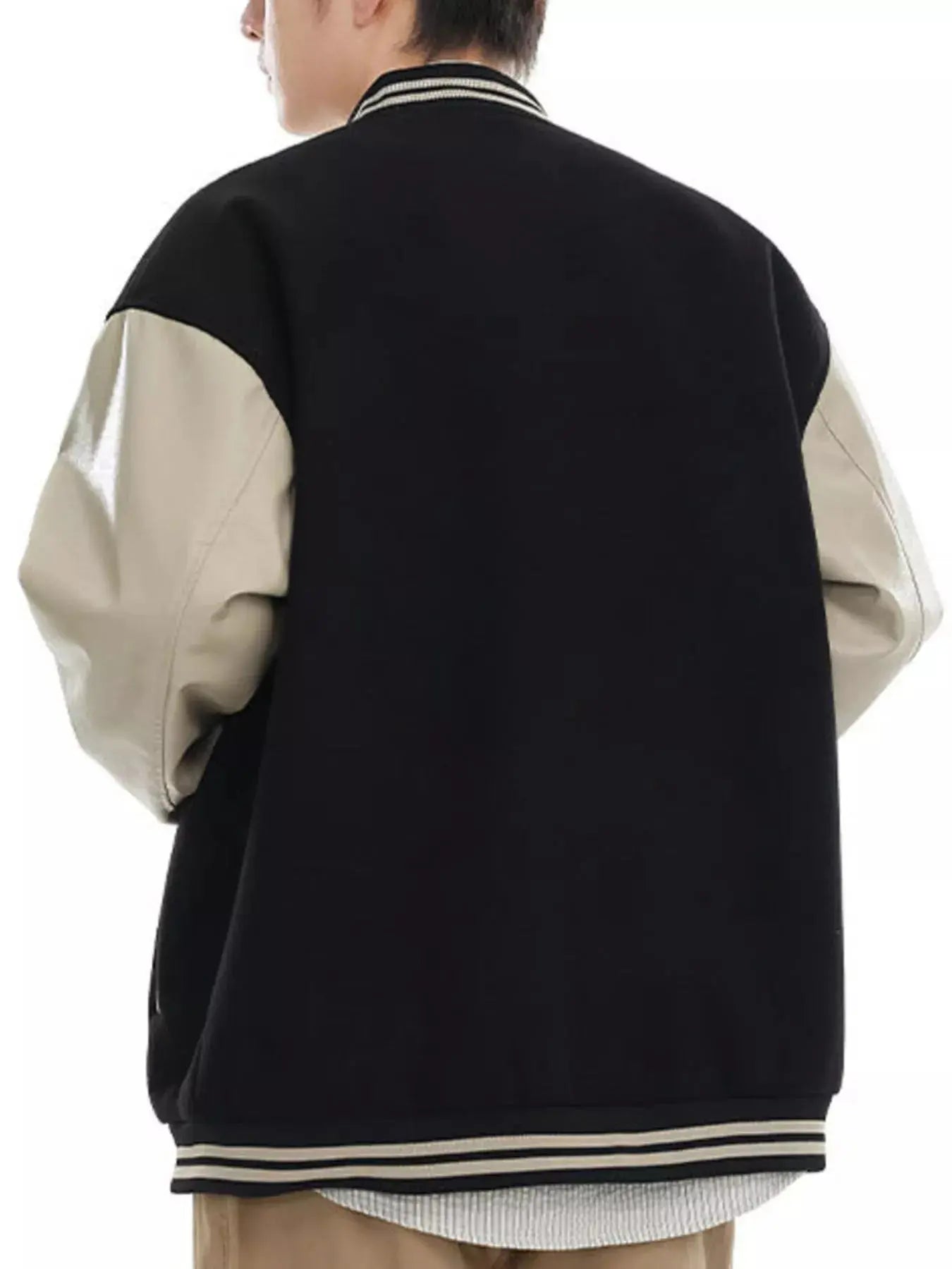 Men's Contrast Snap Down Jacket Simply Love