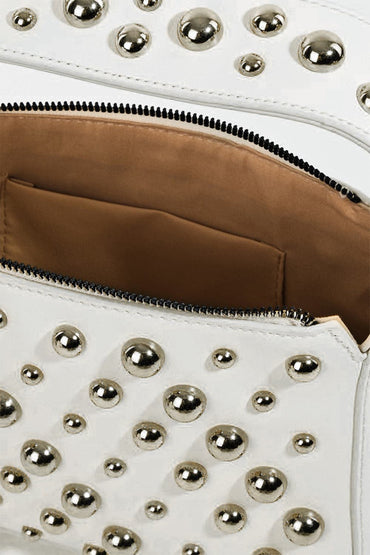 Studded elegance: Chic square handbag