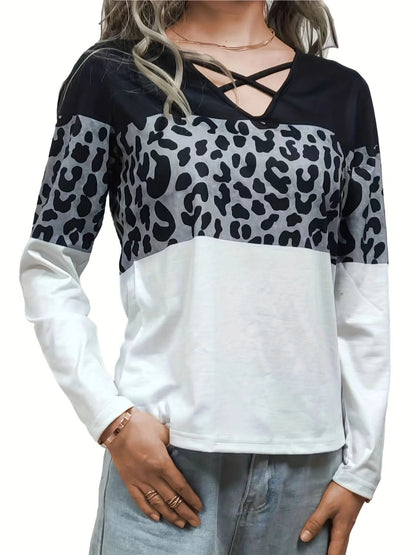 Color block long sleeve tee