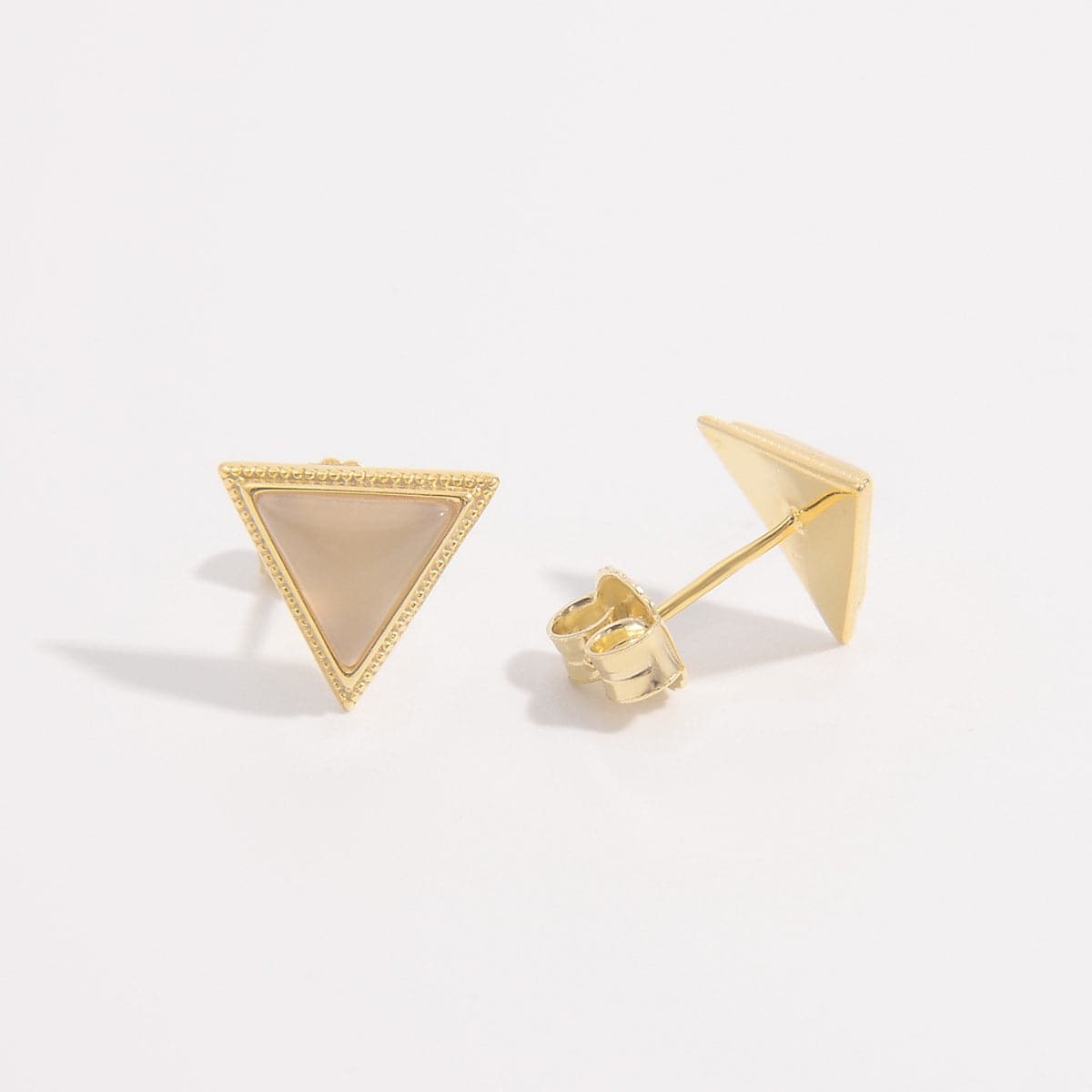 Elegant Zircon Triangle Studs in 925 Sterling Silver