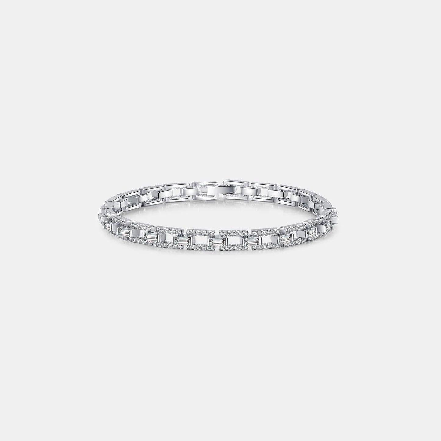 3.2 Carat Moissanite 925 Sterling Silver Bracelet.