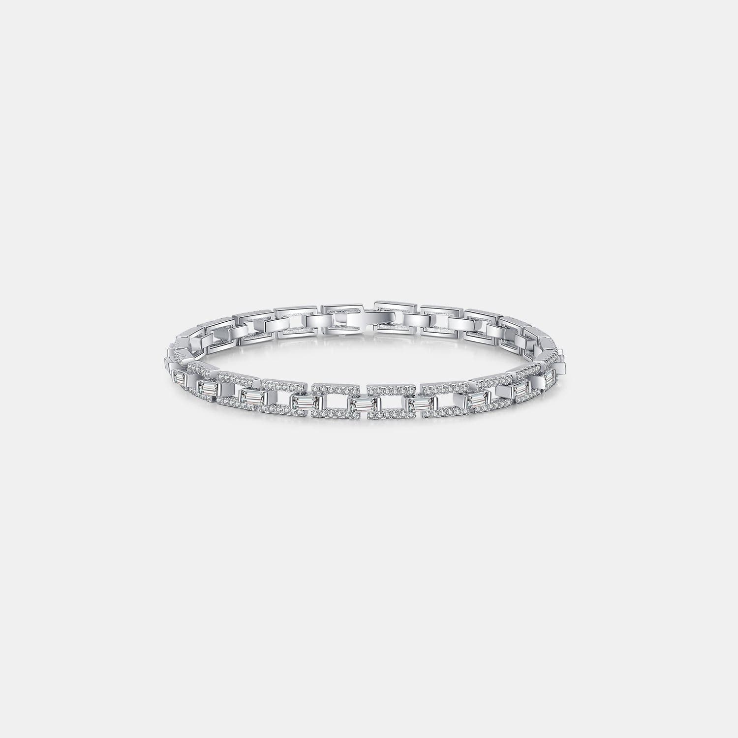 3.2 Carat Moissanite 925 Sterling Silver Bracelet.