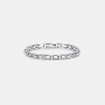 3.2 Carat Moissanite 925 Sterling Silver Bracelet.