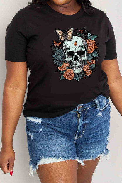 Simply Love skull graphic tee