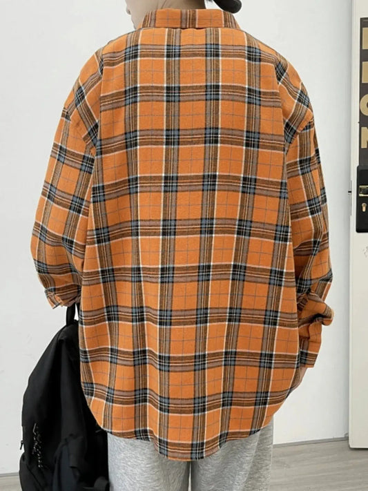 Men's Plus Size Plaid Long Sleeve Shirt Simply Love