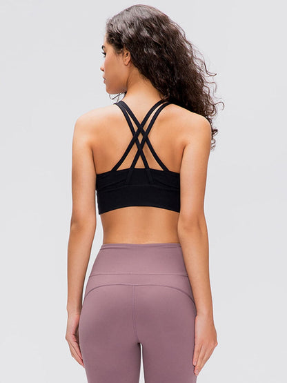 Crisscross Scoop Neck Active Tank.