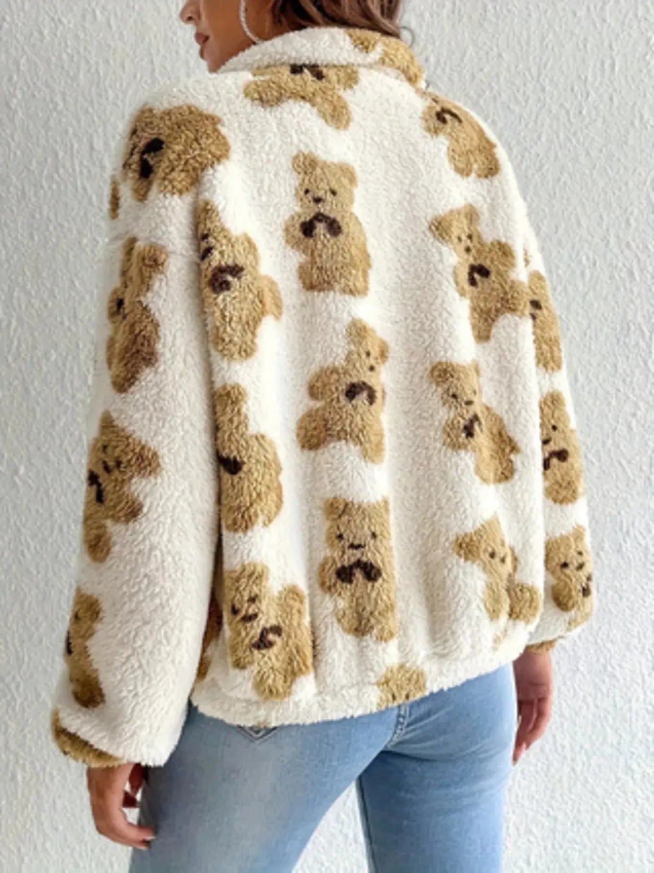 Teddy Bear Fuzzy Zip-Up Jacket Simply Love