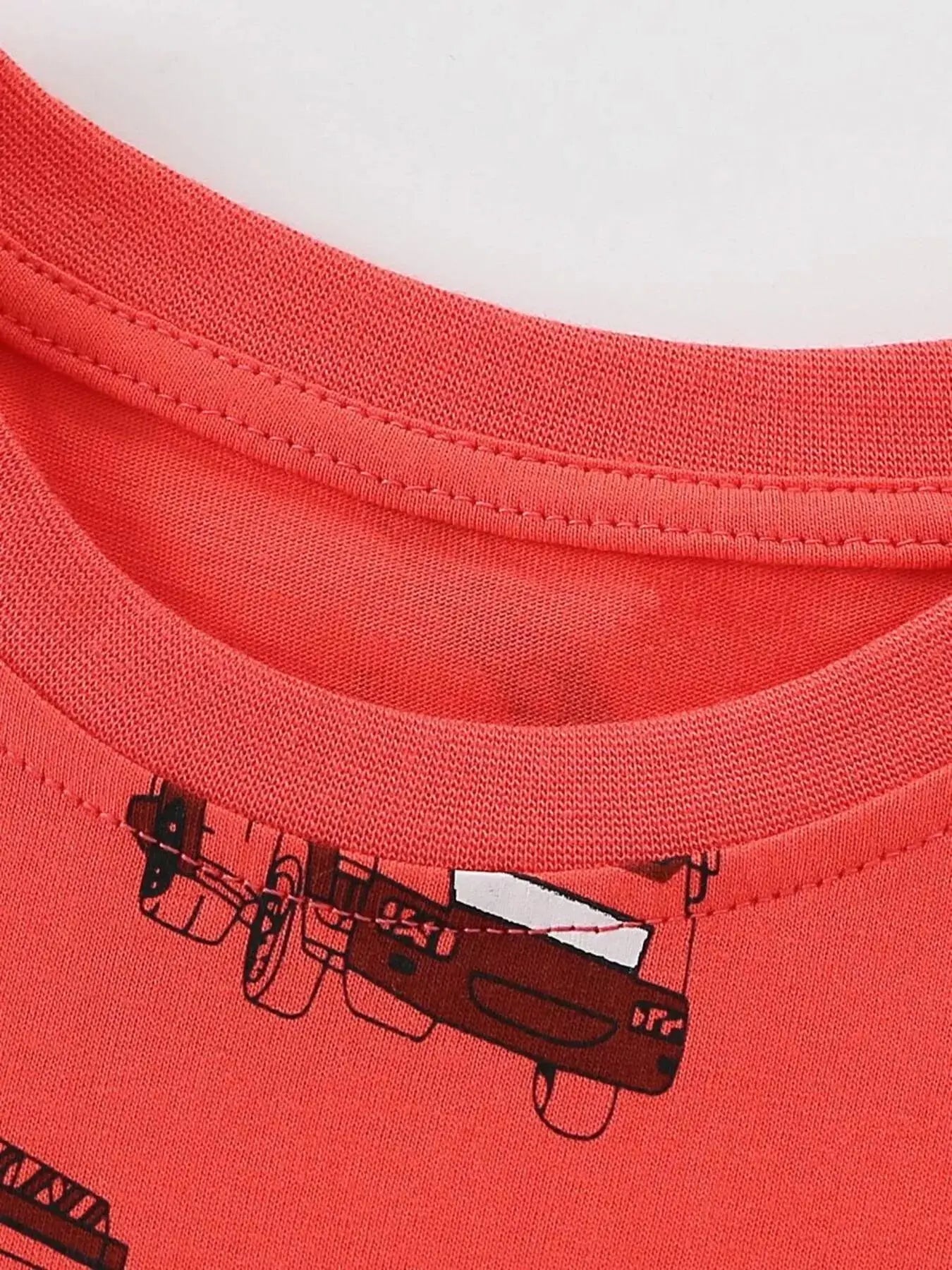 Children's Truck Print Crew Neck Short Sleeve T-Shirt Simply Love