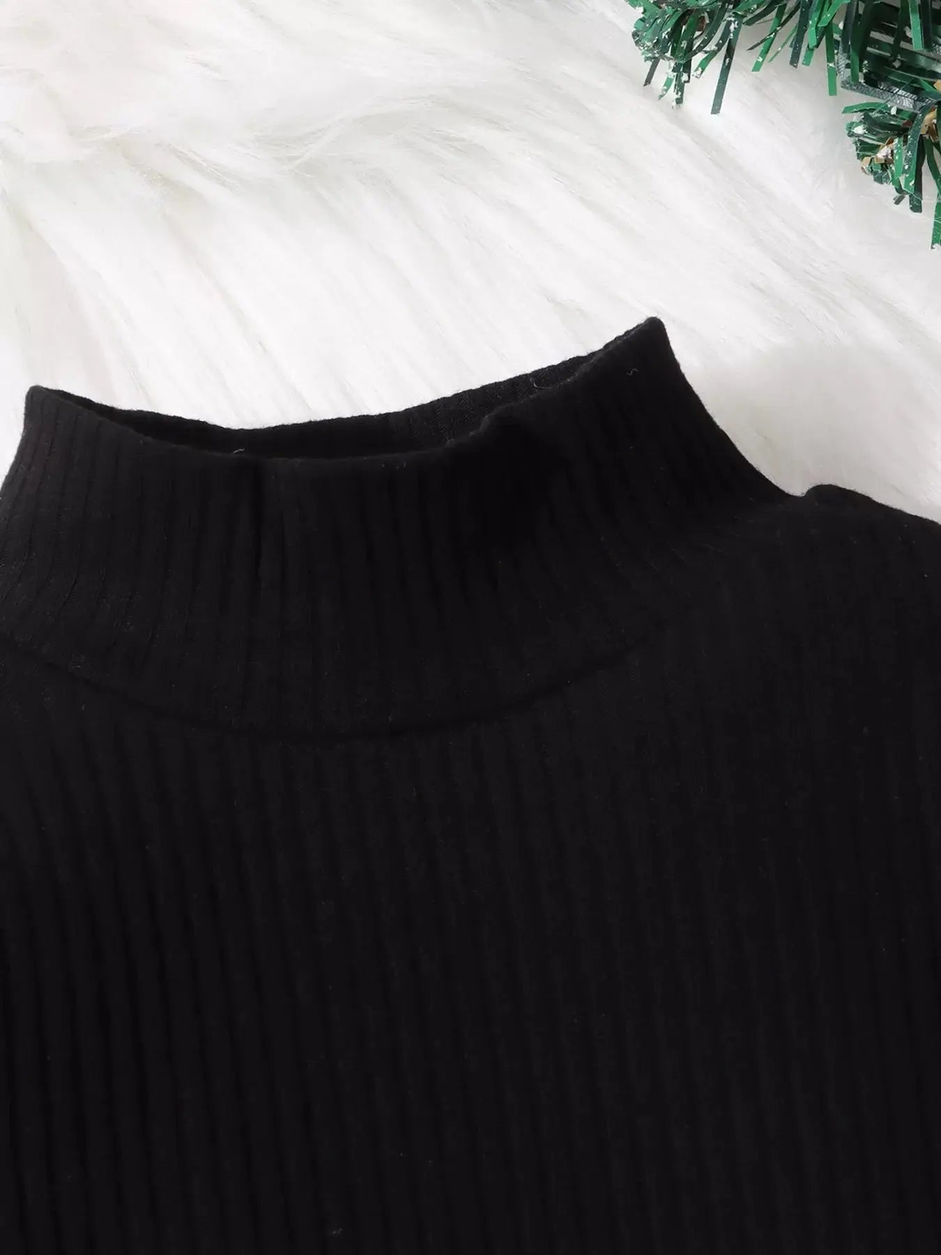 Children's Ribbed Knit Top & Plaid Skirt Set Simply Love