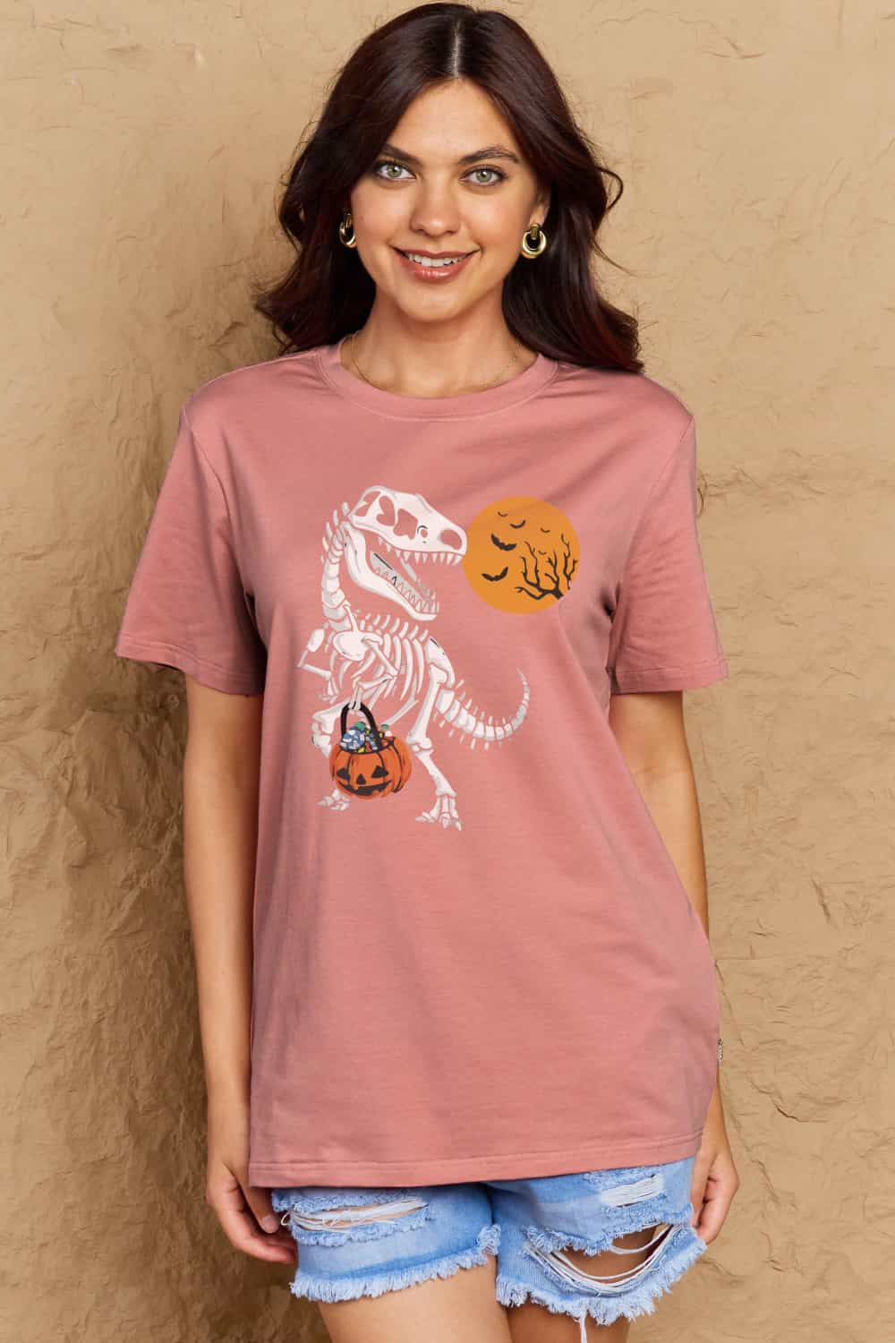 Dinosaur skeleton cotton tee