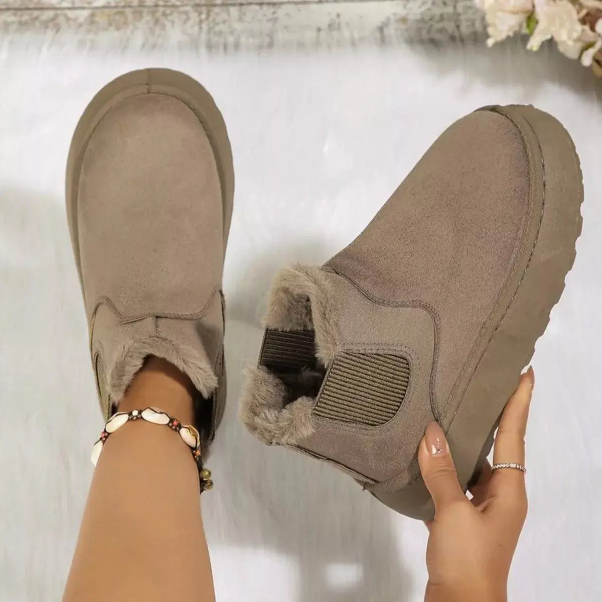 Round Toe Platform Ankle Boots Simply Love