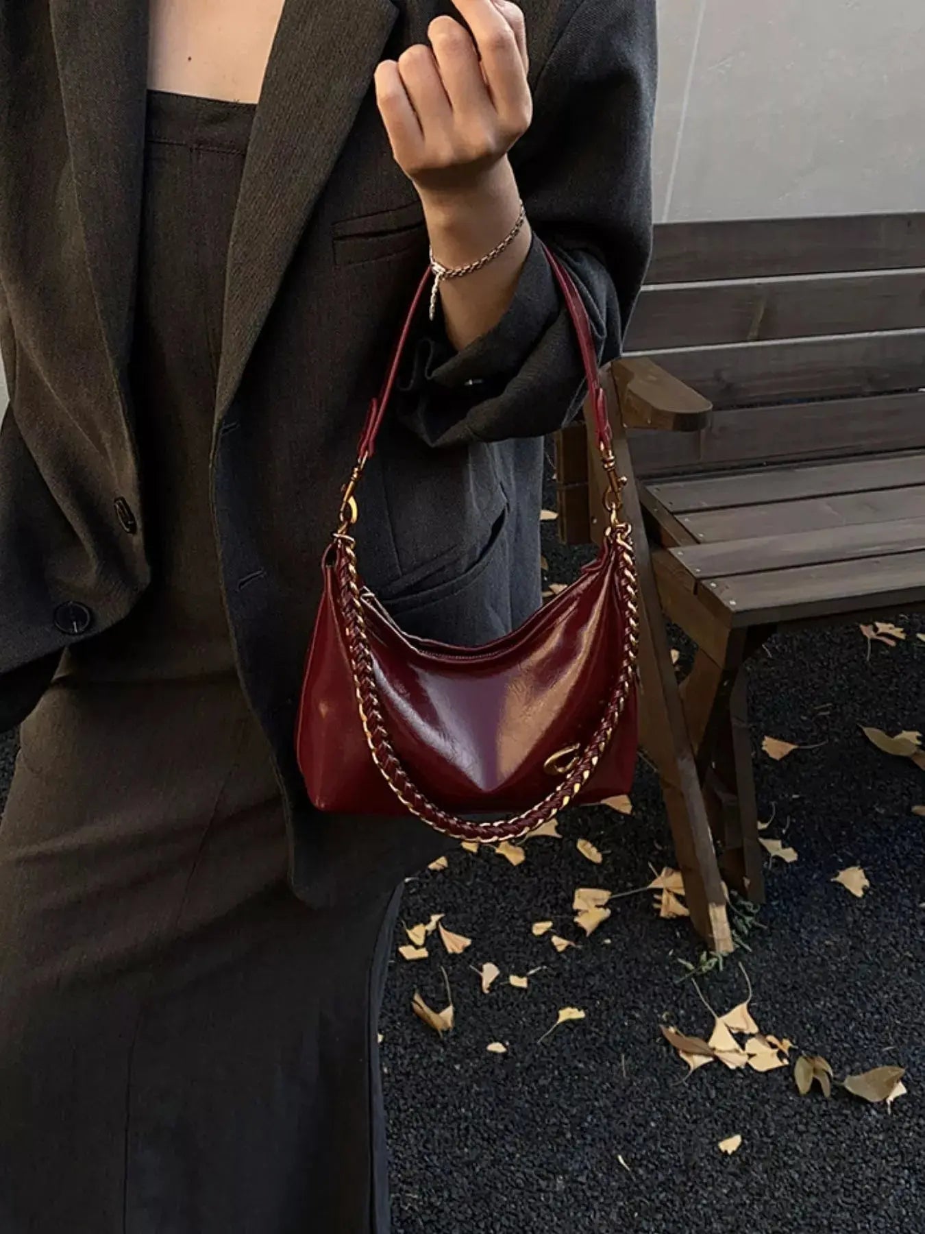 Leather Chain Shoulder Bag Simply Love