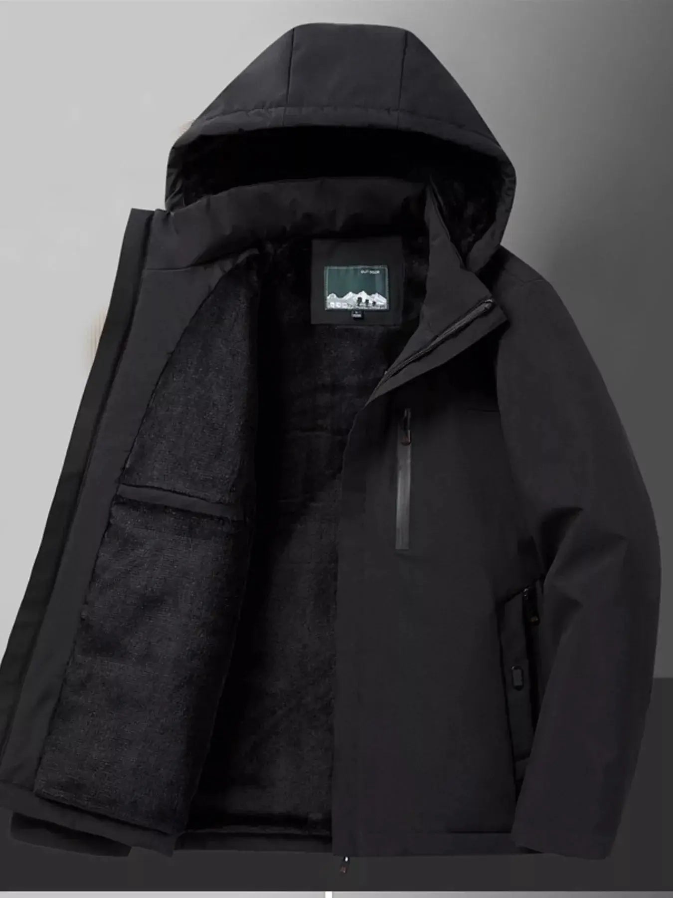 Men's Plus Size Warm Fleece Lined Hooded Winter Coat Simply Love