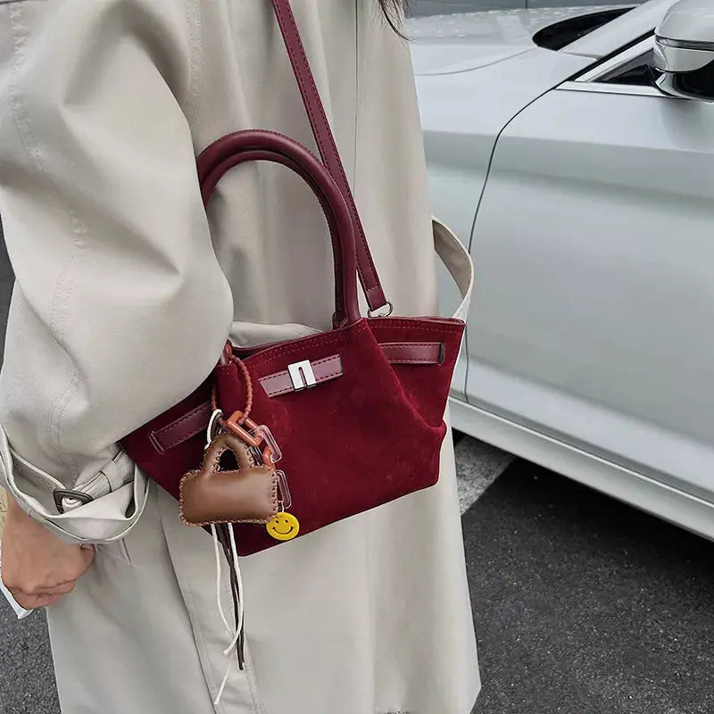 PU Leather Suede Mini Handbag Simply Love