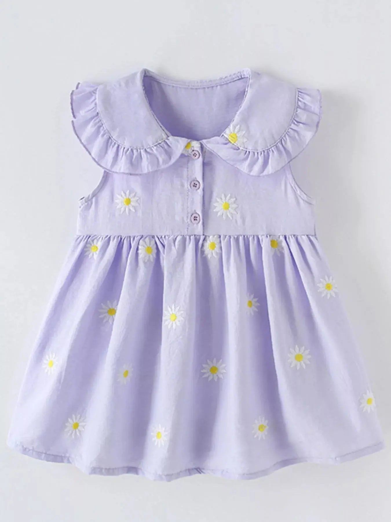 Children's Daisy Peter Pan Collar Sleeveless Dress Simply Love