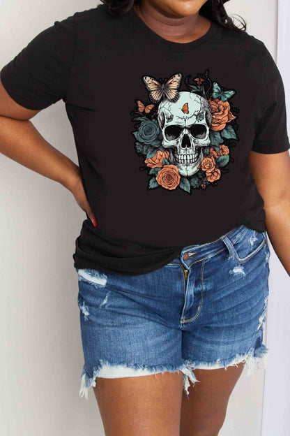 Simply Love skull graphic tee