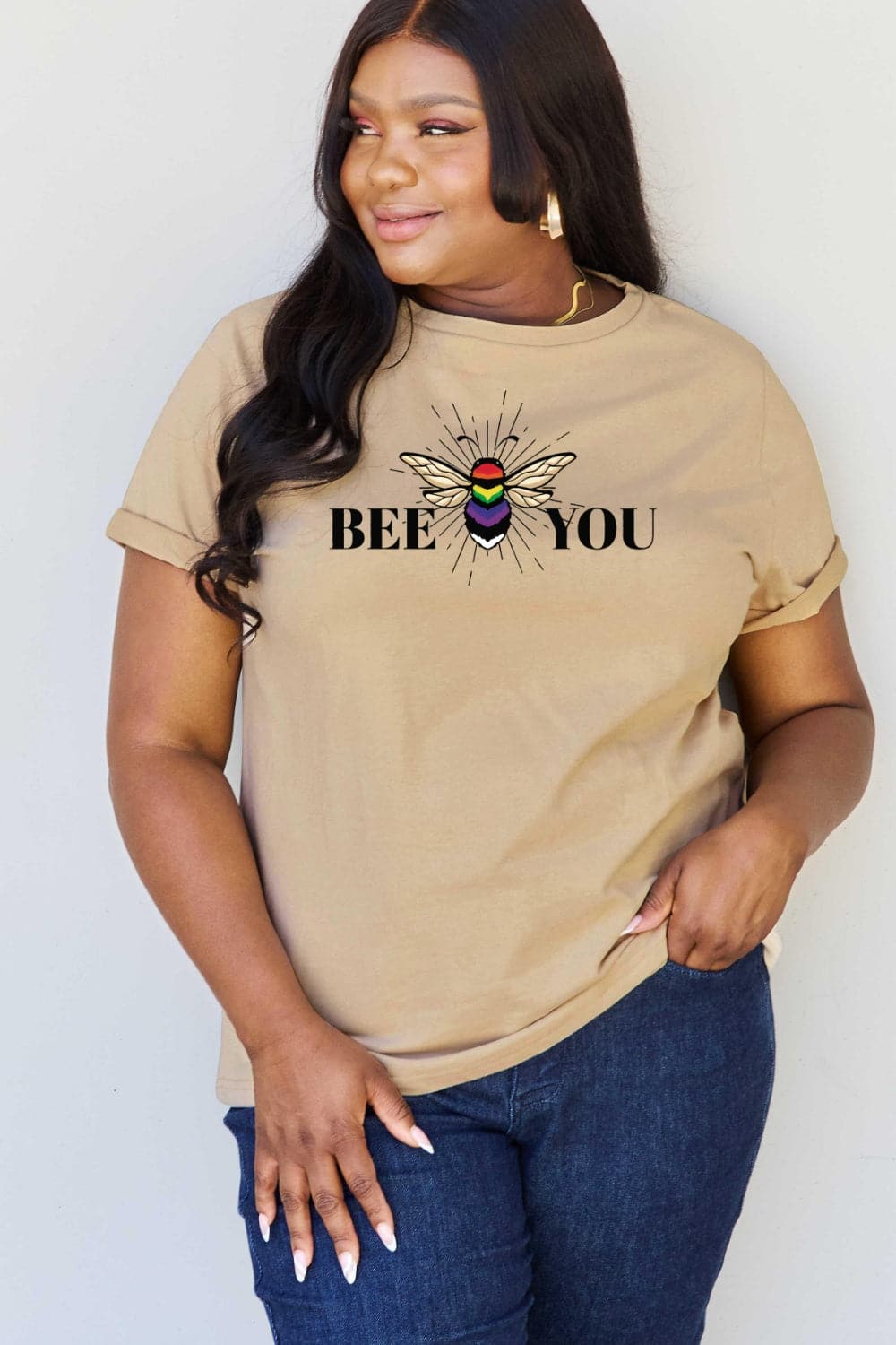 Simply Love Full Size BEE YOU Graphic T-Shirt.