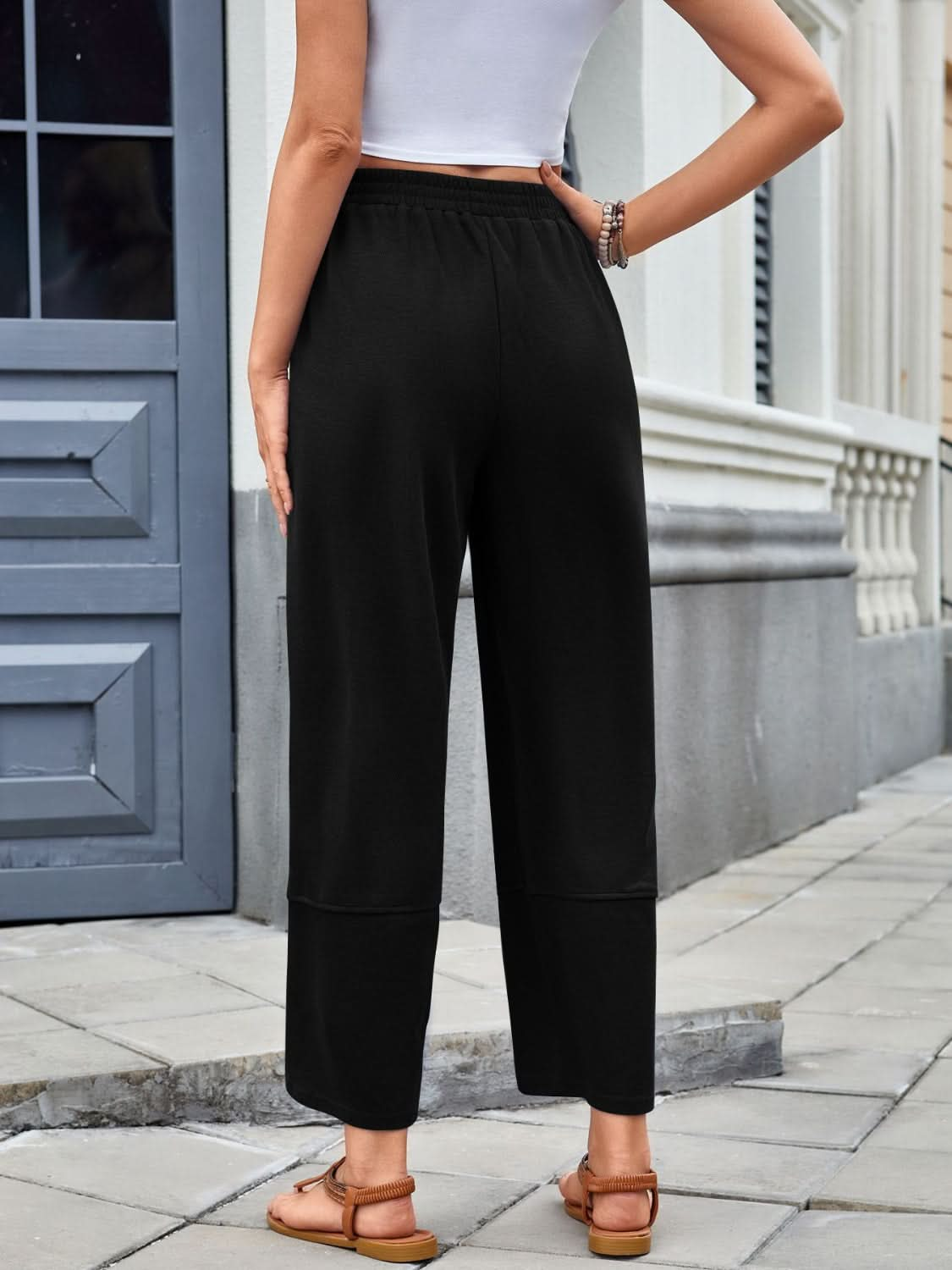 Lovelet Wide-Leg Comfort Pants with Elastic Waist