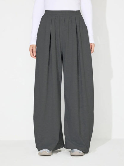 High-Waisted Wide Leg Pants with Convenient Pockets