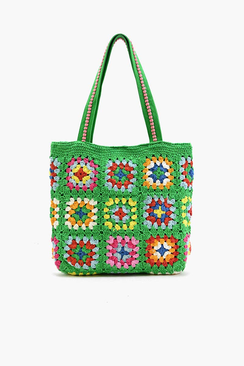 Rooted Radiance Crochet Tote Sustainable Fashion Bag Fitkitty Culture Athleisure Wear, Yoga Wear & Women's Clothing
