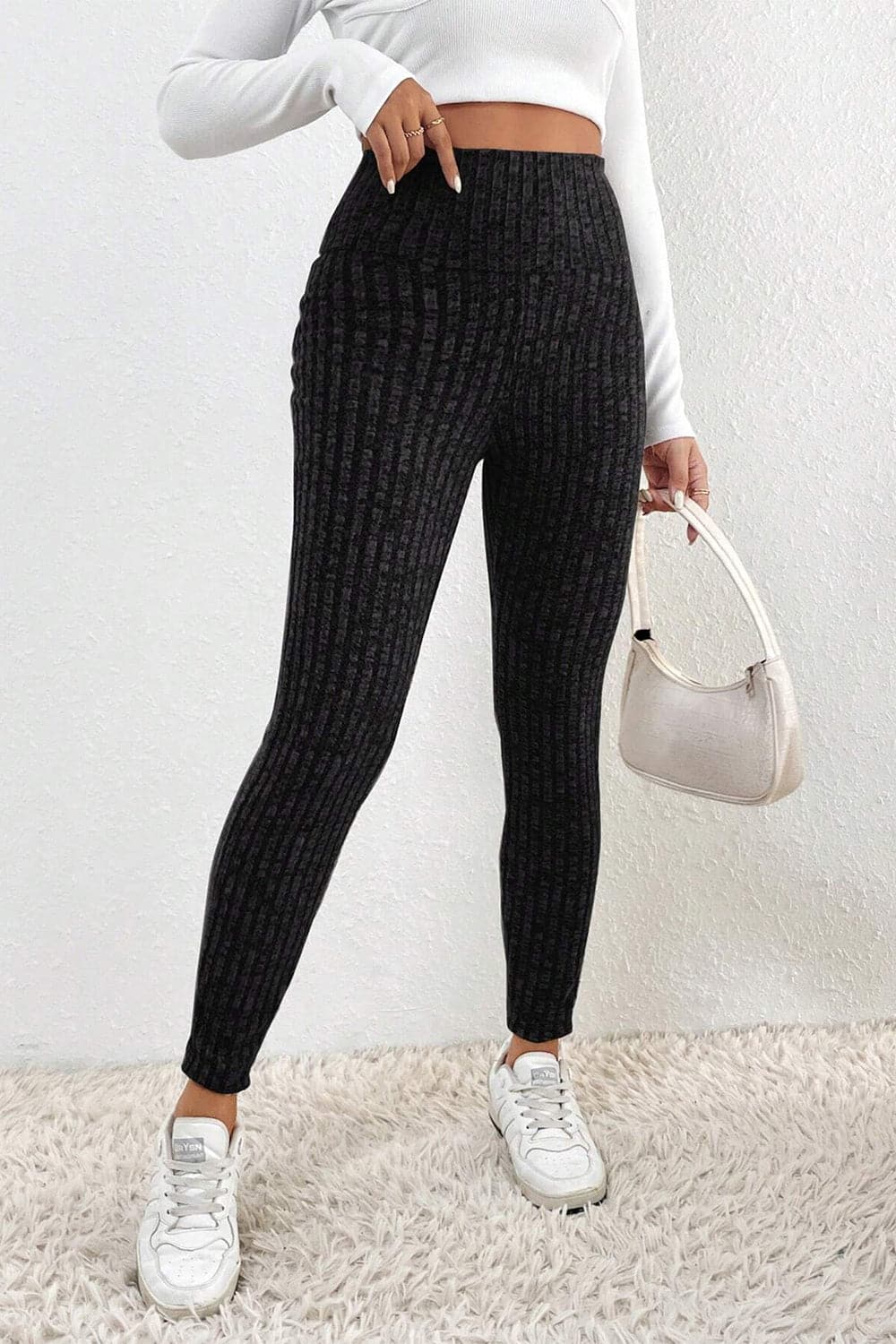 Ribbed High Waist Leggings.