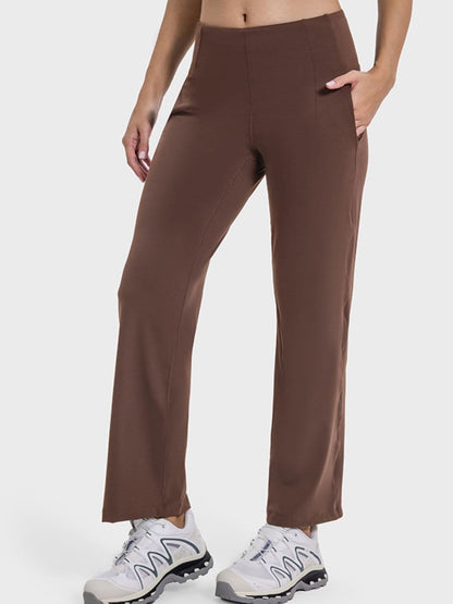 Pocketed High Waist Active Pants.