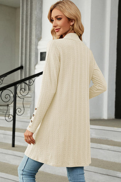 Open Front Long Sleeve Cardigan.