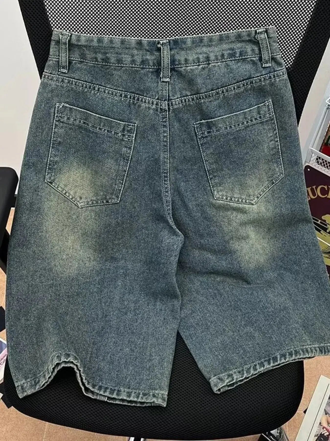 Men's Plus Size Vintage Wash Denim Shorts Simply Love