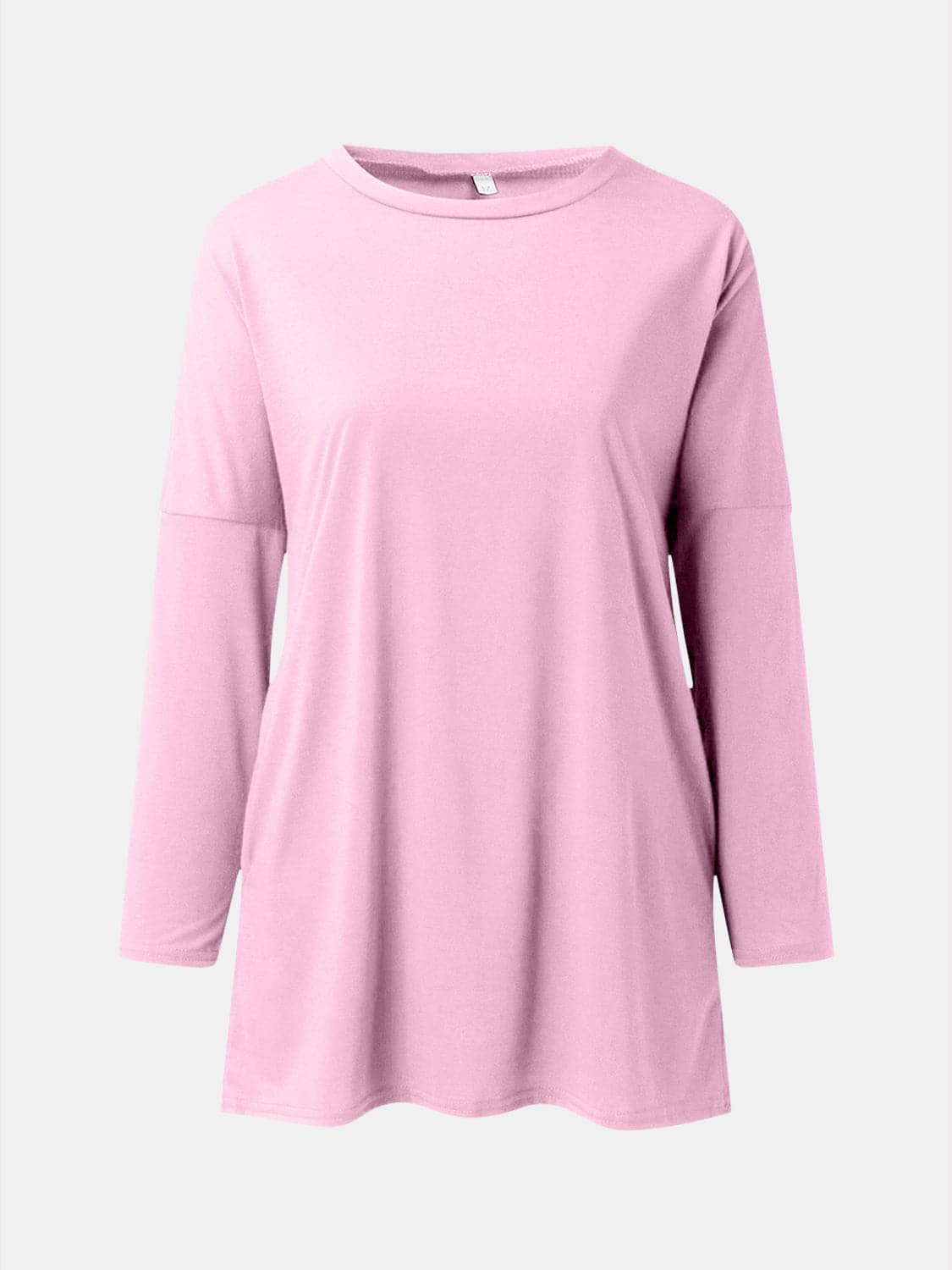 Full Size Round Neck Long Sleeve T-Shirt.