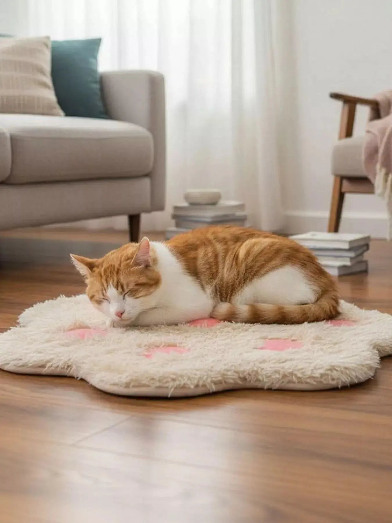 Cute Paw Shape Plush Pet Mat Simply Love